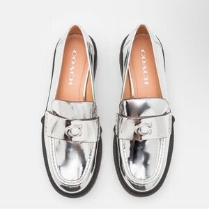 Coach Women's Silver Loafers